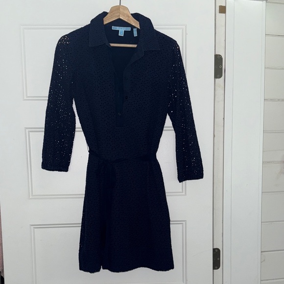 Draper James Navy Midi Dress - Picture 1 of 10